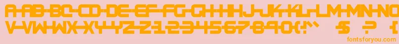Czcionka Kinexx – pomarańczowe czcionki na różowym tle