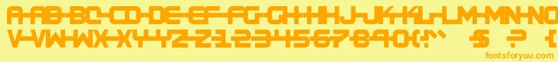 Kinexx Font – Orange Fonts on Yellow Background