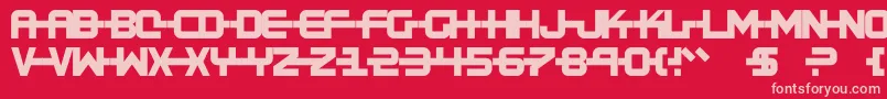 Kinexx Font – Pink Fonts on Red Background