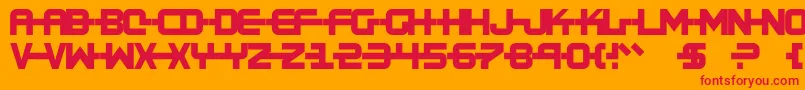 Kinexx Font – Red Fonts on Orange Background