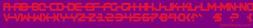 フォントKinexx – 紫の背景に赤い文字