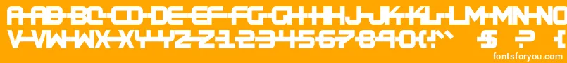 Kinexx Font – White Fonts on Orange Background
