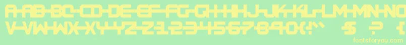 Kinexx Font – Yellow Fonts on Green Background