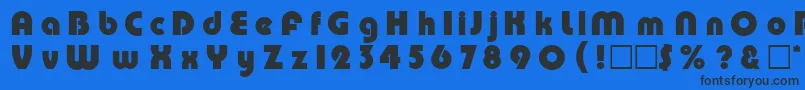 DgPump Font – Black Fonts on Blue Background