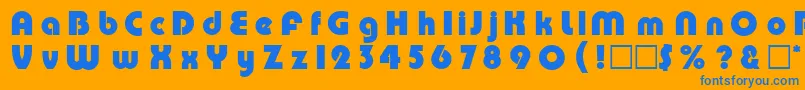 DgPump Font – Blue Fonts on Orange Background