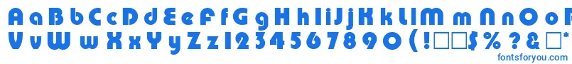 フォントDgPump – 白い背景に青い文字