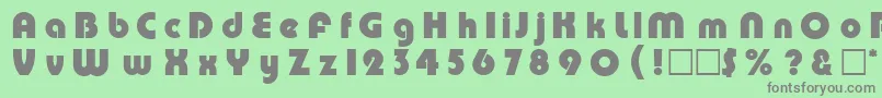 フォントDgPump – 緑の背景に灰色の文字