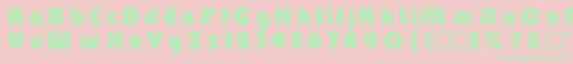 DgPump Font – Green Fonts on Pink Background