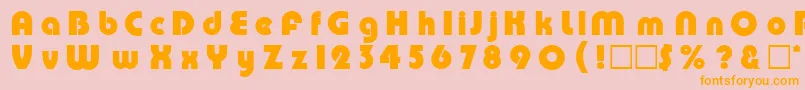 DgPump Font – Orange Fonts on Pink Background