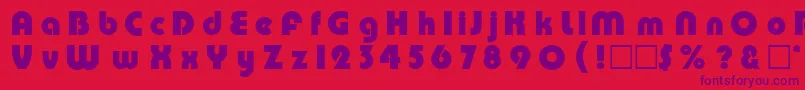 DgPump Font – Purple Fonts on Red Background