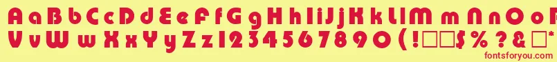 DgPump Font – Red Fonts on Yellow Background