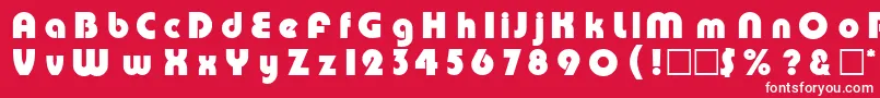 DgPump Font – White Fonts on Red Background
