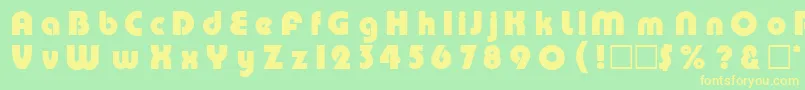 DgPump Font – Yellow Fonts on Green Background