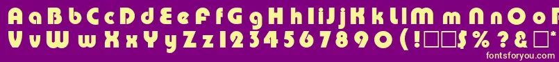 DgPump Font – Yellow Fonts on Purple Background