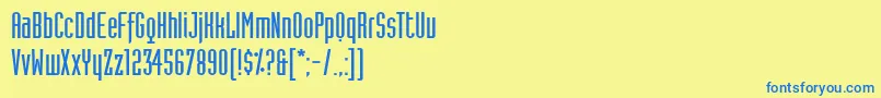 Подробнее о шрифте IndustriaLtSolidA Шрифт IndustriaLtSolidA – синие шрифты на жёлтом фоне