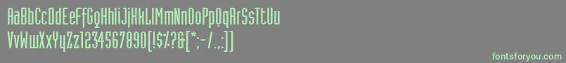 IndustriaLtSolidA Font – Green Fonts on Gray Background