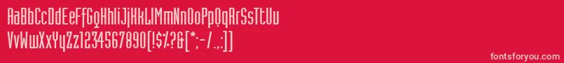 IndustriaLtSolidA Font – Pink Fonts on Red Background