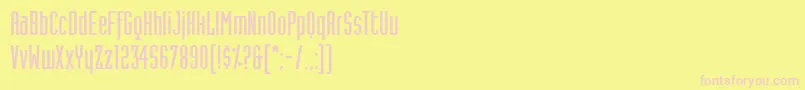 IndustriaLtSolidA Font – Pink Fonts on Yellow Background