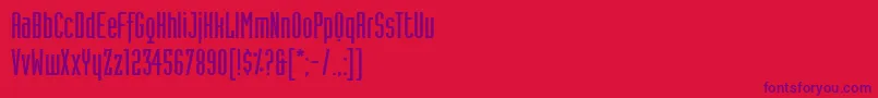 IndustriaLtSolidA Font – Purple Fonts on Red Background