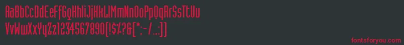 IndustriaLtSolidA Font – Red Fonts on Black Background