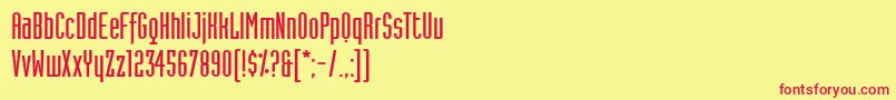 IndustriaLtSolidA Font – Red Fonts on Yellow Background