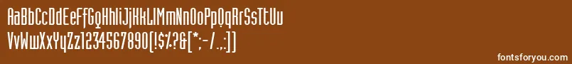 フォントIndustriaLtSolidA – 茶色の背景に白い文字