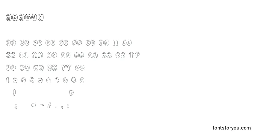 Шрифт Aragon – алфавит, цифры, специальные символы