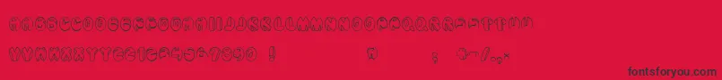 Шрифт Aragon – чёрные шрифты на красном фоне