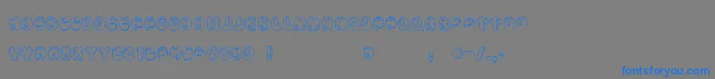 フォントAragon – 灰色の背景に青い文字