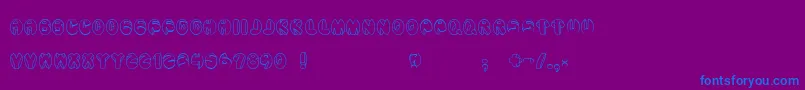 Aragon-fontti – siniset fontit violetilla taustalla