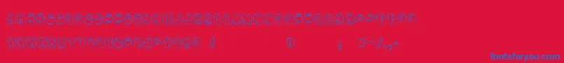 フォントAragon – 赤い背景に青い文字