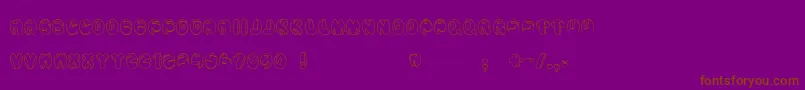 Czcionka Aragon – brązowe czcionki na fioletowym tle