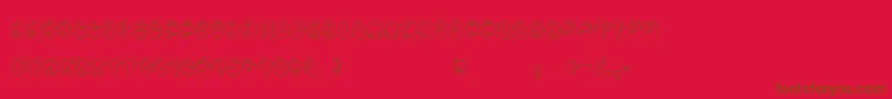 フォントAragon – 赤い背景に茶色の文字