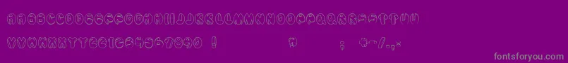 フォントAragon – 紫の背景に灰色の文字