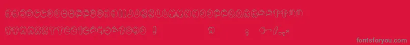 Czcionka Aragon – szare czcionki na czerwonym tle