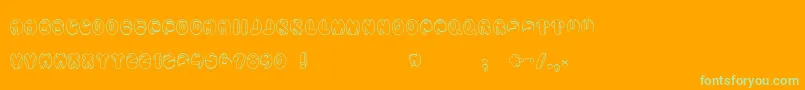 Aragon Font – Green Fonts on Orange Background