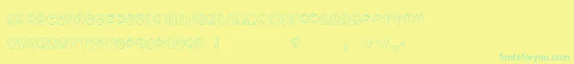 フォントAragon – 黄色い背景に緑の文字
