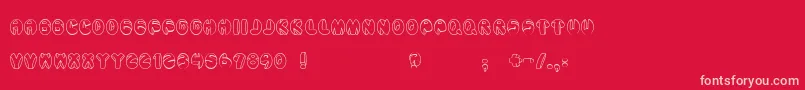 フォントAragon – 赤い背景にピンクのフォント