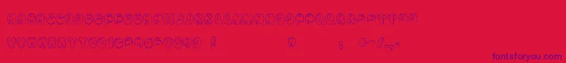 フォントAragon – 赤い背景に紫のフォント