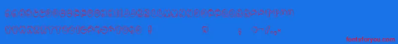 フォントAragon – 赤い文字の青い背景
