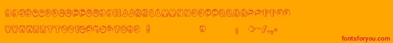 Шрифт Aragon – красные шрифты на оранжевом фоне