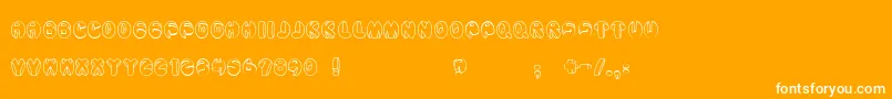Aragon Font – White Fonts on Orange Background
