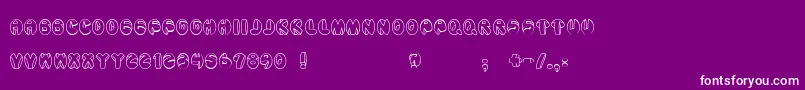 フォントAragon – 紫の背景に白い文字