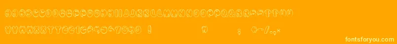 フォントAragon – オレンジの背景に黄色の文字