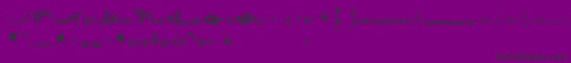 UnpublishedOrnamentsTwo Font – Black Fonts on Purple Background