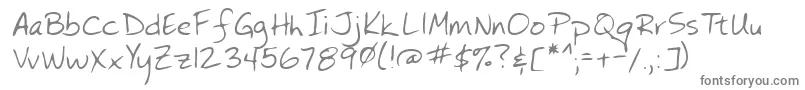 Шрифт Lehn073 – серые шрифты на белом фоне