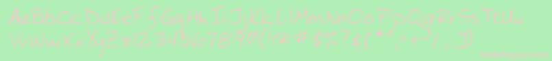 Lehn073 Font – Pink Fonts on Green Background