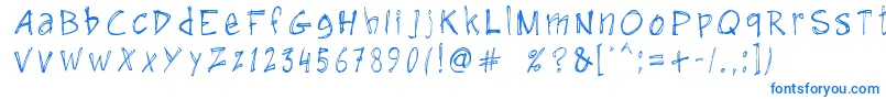 Шрифт GuruHand12008 – синие шрифты