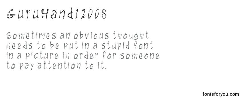 GuruHand12008 Font