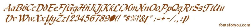 MachumaineItalic Font – Brown Fonts on White Background